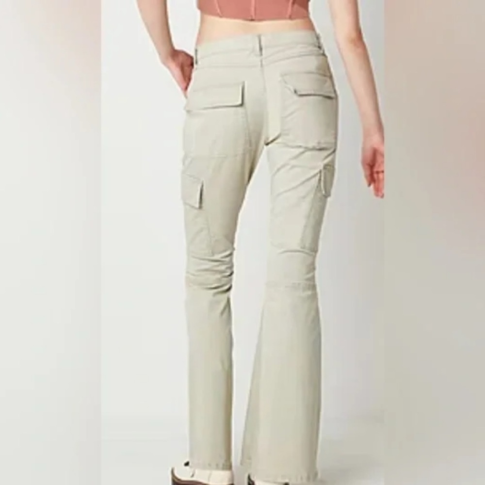 Arizona Jean Company Women's Beige Flare Cargo Pants